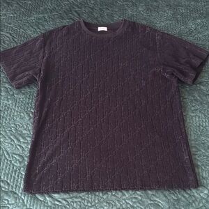 Dior Black Short Sleeve Tee Versatile Crew Neck